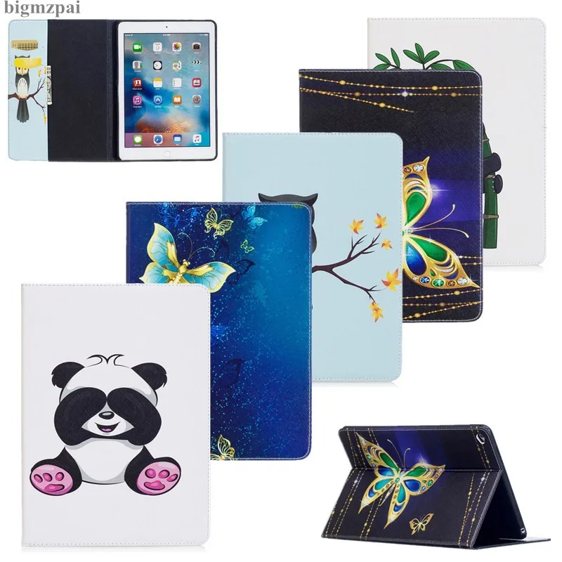 3D Printer Cartoon Panda PU Leather Tablet Case For iPad