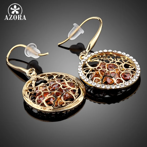 Серьги подвески золотого цвета с фианитами TE0047|drop earrings|earrings dropscolorful dropping earrings |