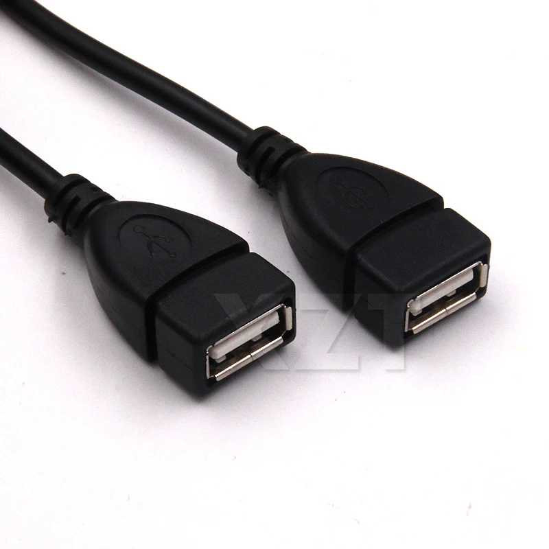 USB 2.0 A 1 male to 2 Dual USB Female Data Hub Power Adapter Y Splitter Charging Power Cable Cord Extension Cable 39CM