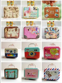 

C004 children baby gift Toy 1:6 Dollhouse mini Furniture Miniature doll Accessories Metal travel box suitcase 1pcs
