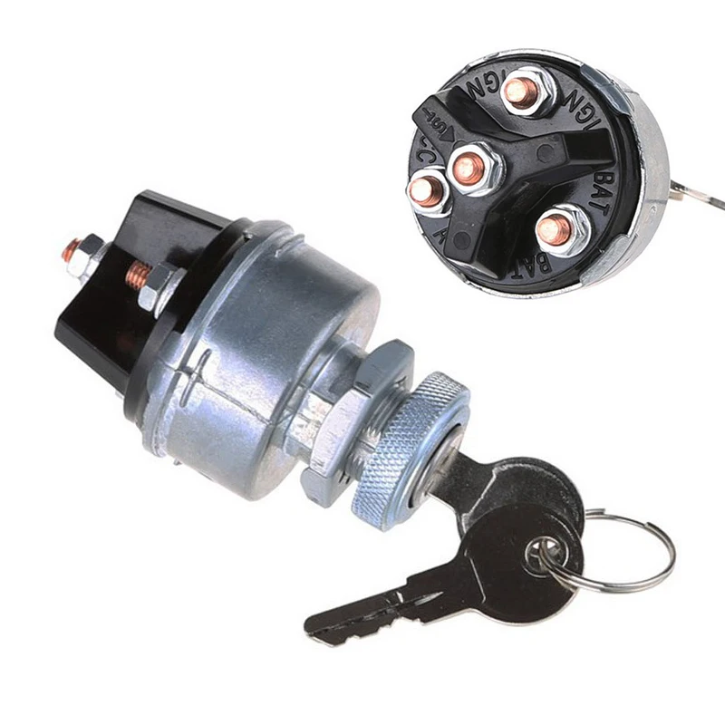 

new Universal 12V Car Truck Tractor Ignition Switch Lock 2Key OFF ON Start