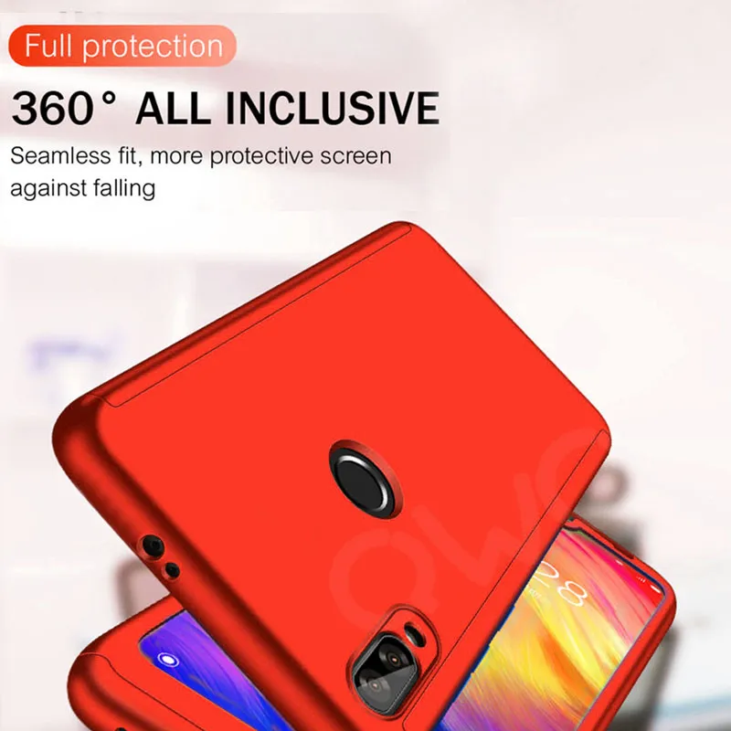 360 градусов матовый чехол для телефона Xiaomi Redmi note 7 5 6 4 k20 pro 6a 4x 5A полная защита для Redmi 5 plus 4a s2 PC задняя крышка