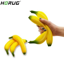 HORUG Banana Toy Squishies Slow Rising Jumbo Simulate Mobile Phone Straps Pendant Squeeze Stress Stretch Bread Kids Toy Gift