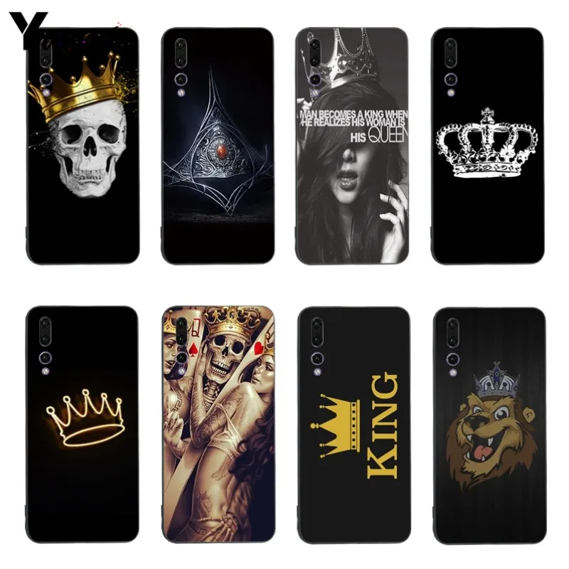 

Yinuoda Queen boss crown king coque Soft Cover case For honor9 honor10 V9 V10 P20 pro P9 P10 P10 plus