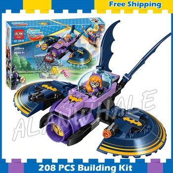 

208pcs DC Super Hero Girls 10615 Batjet Chase Model Building Blocks Assemble Children Gifts Sets Compatible With Lago