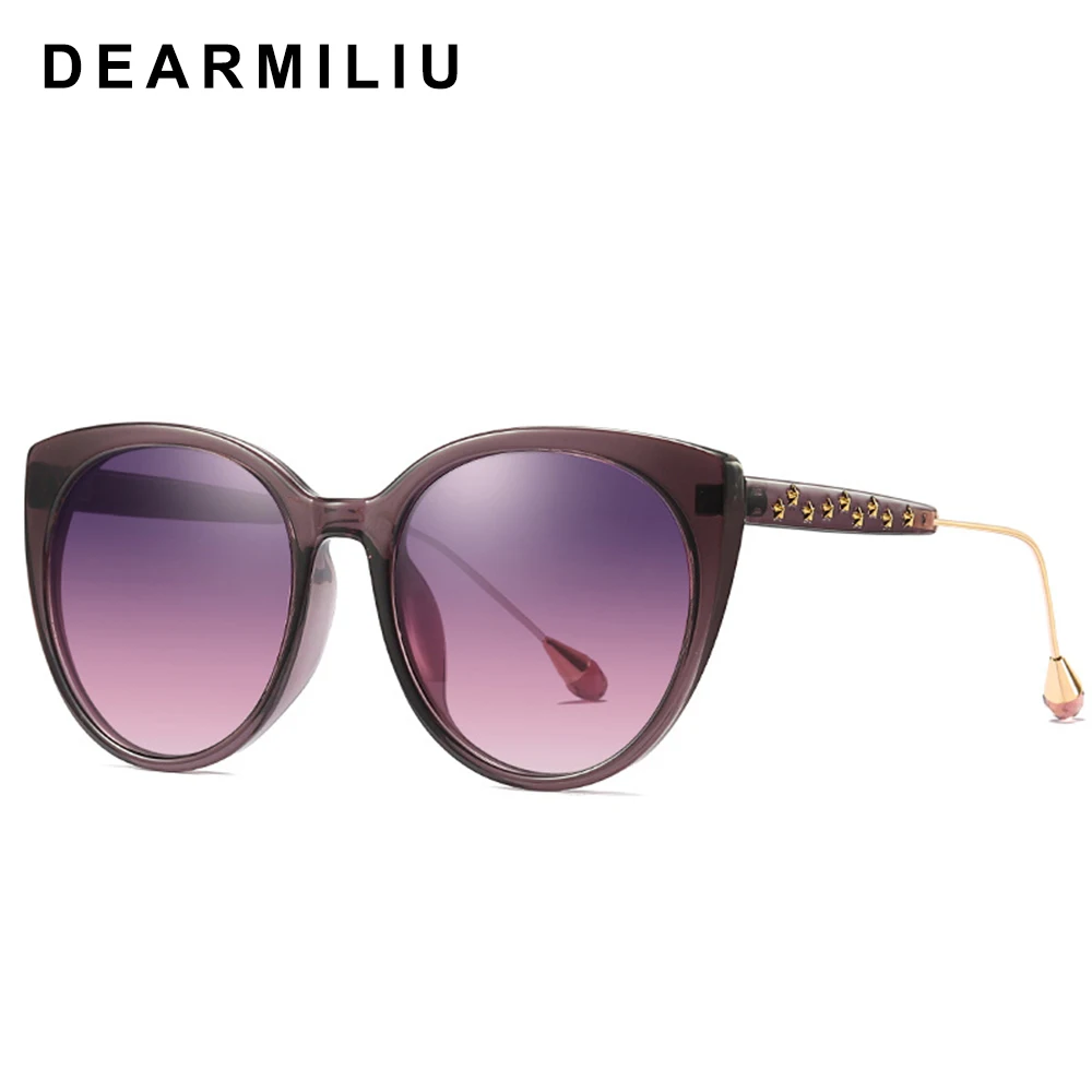 DEARMILIU Дизайн Женские поляризованные солнцезащитные очки для вождения кошачий глаз оправа солнцезащитные очки мужские очки UV400 линзы Gafas De Sol для женщин
