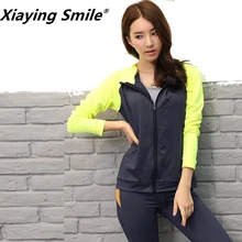 Xiaying Smile 3 шт. женский набор для йоги для бега футболка Топы спортивный бюстгальтер, жилет фитнес брюки длинные штаны спортивный набор