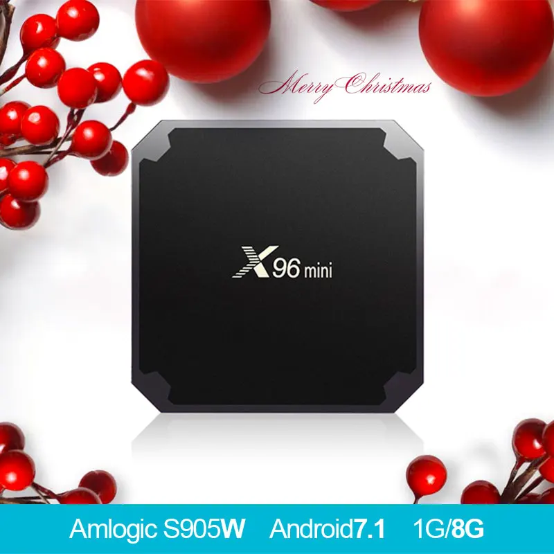 

X96 mini Android 7.1 Smart tv box 2 gb 16 gb X96mini Amlogic S905W Quad Core soutien 4K 2.4GHz WiFi Set top box 1GB8GB