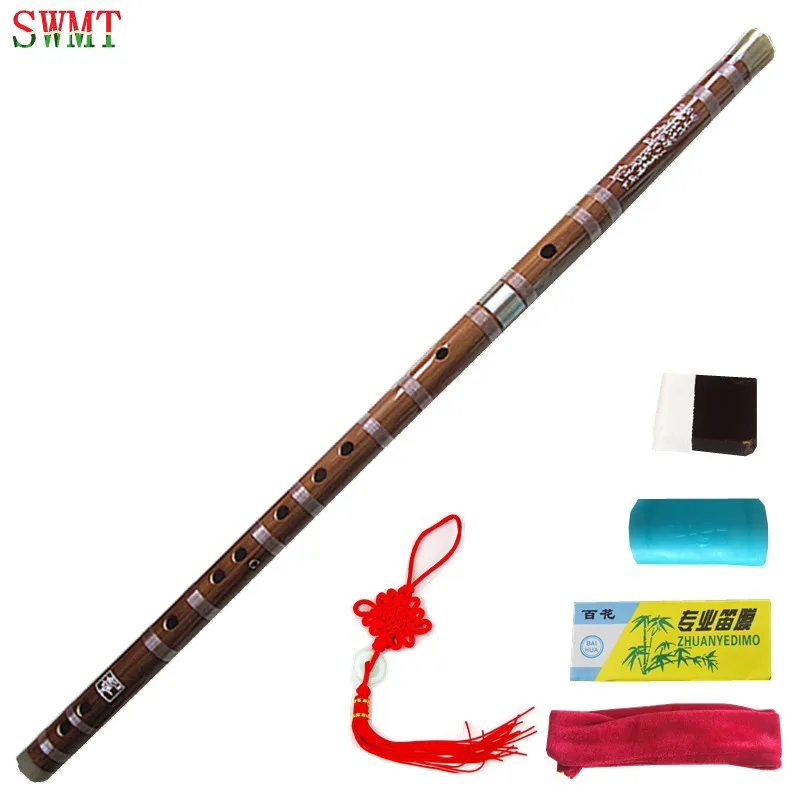 Flauta de Bambu Transversal com Acessórios Chinesa Artesanal Tradicional Instrumentos Musicais Profissionais Dizi Cdig Chave - Image 2