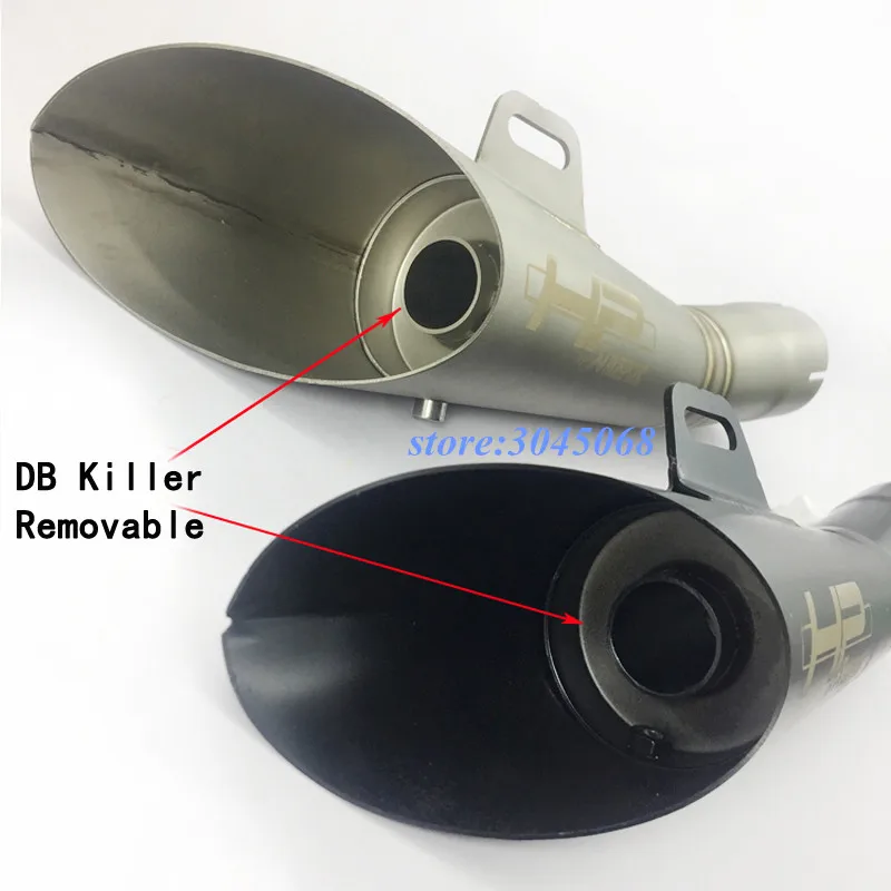 51mm Universal de la motocicleta tubo de Escape Scooter silenciador con DB asesino para KTM Z750 R3 R6 MT03 MT07 Ninja250 Slip-Moto
