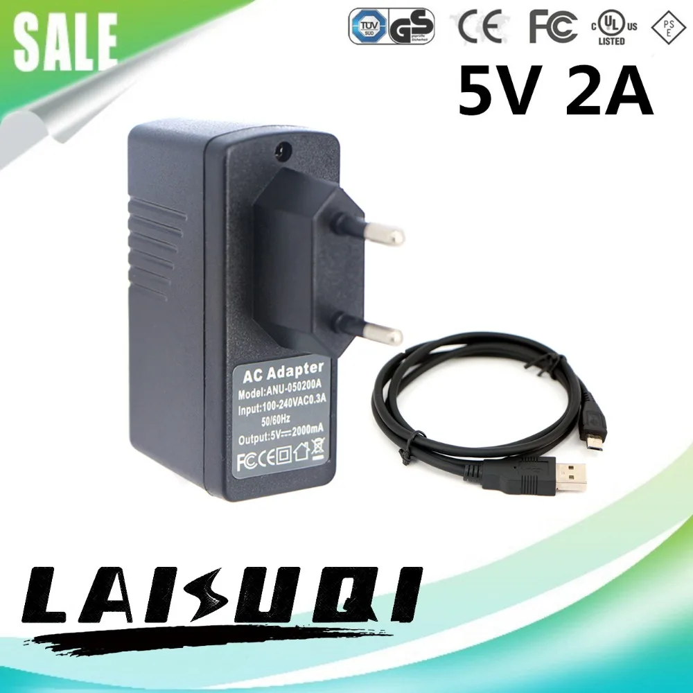 

1pcs 5V 2A Micro USB AC/DC Power Adapter EU Plug Charger 5V2A Supply for raspberry pi zero Other LAISUQI new hot sale