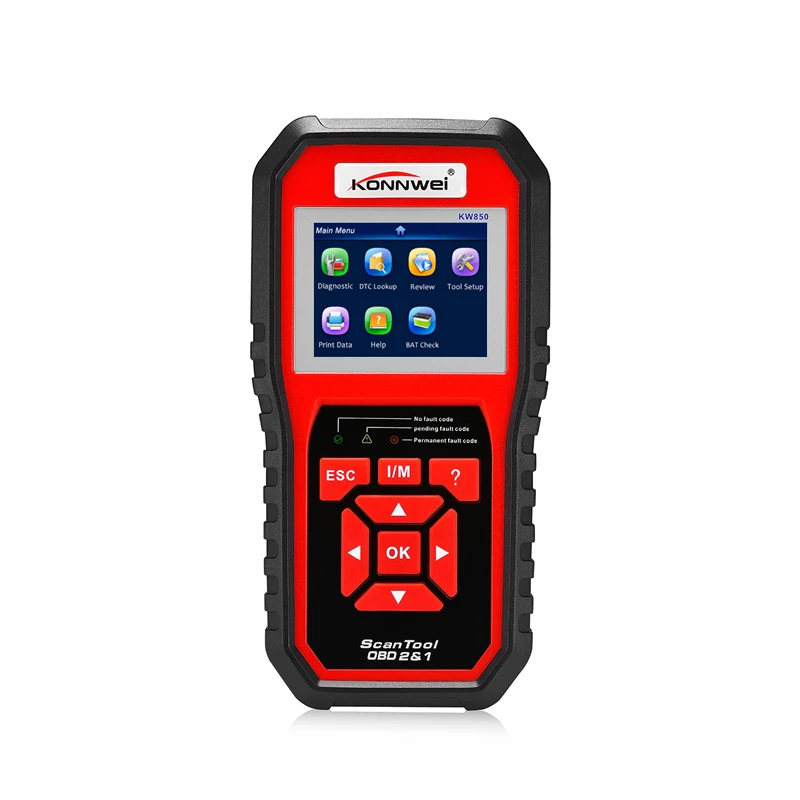 

KW850 Full OBD2 Car Diagnostics Tool KW 850 OBDII Auto Scanner PK AD310 NT301 Update Free On PC with RU/UK/US Warehouse