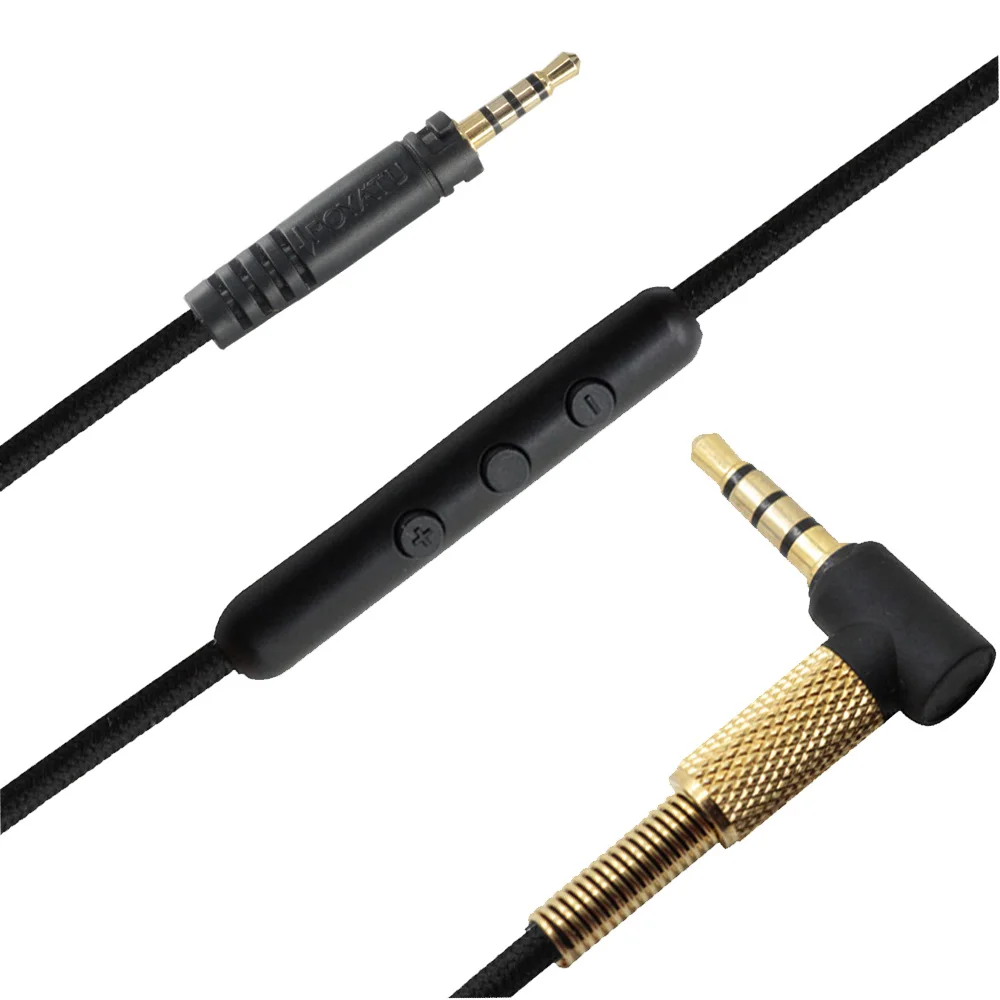 POYATU Upgrade Cable For Sennheiser HD4.40 HD 4.40 BT HD4.50 HD 4.50 BTNC HD4.30i HD4.30G Cord With Mic Volume Control Remote 21