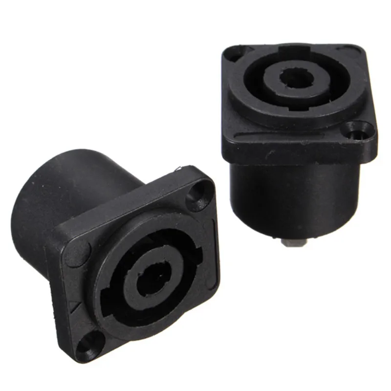 

Brand new 2Pcs 30x25mm Speakon 4 Pole Female Jack Compatible Audio Cable Connector Socket Panel