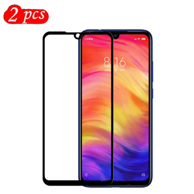 2 упаковки полное покрытие закаленное стекло для Xiaomi Redmi note 7 Pro защита экрана на