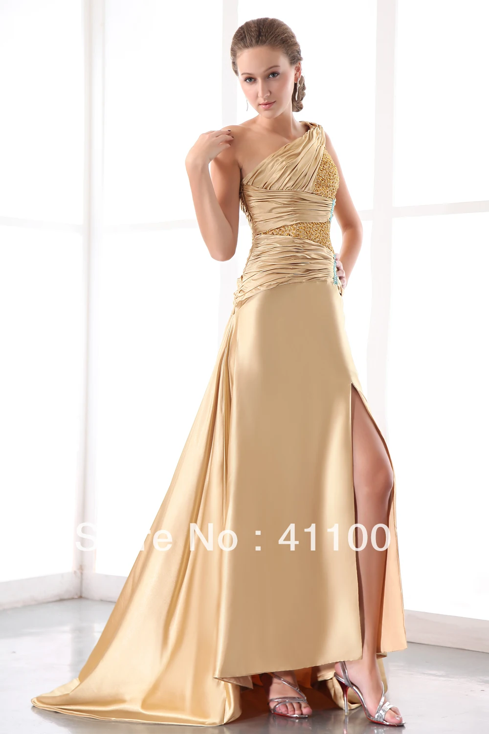 gold floor length gown