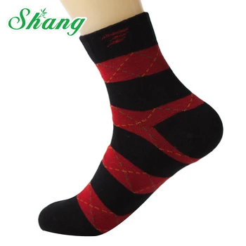 

BAMBOO WATER SHANG Men cotton socks men's pure cotton breathable socks men's elite Stripe style socks FM-2