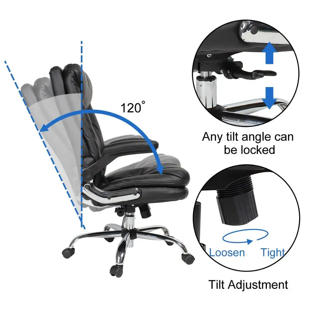 Seatingplus مريحة التنفيذي كرسي مكتب مسند الظهر الجلود كرسي رفع الأعمال مقعد يمكن تثار و خفضت للتدوير Seatingplus مريحة التنفيذي كرسي مكتب مسند الظهر الجلود كرسي رفع الأعمال مقعد يمكن تثار و خفضت للتدوير