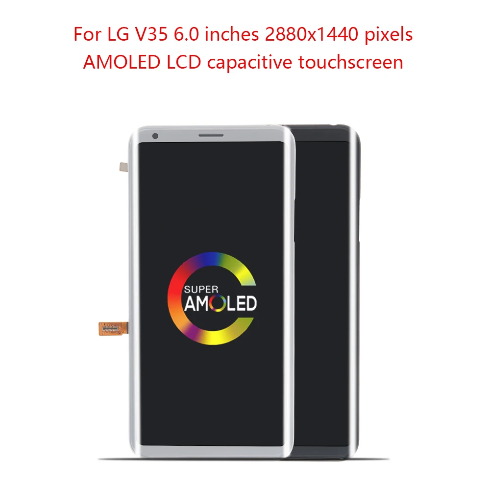 ЖК дисплей Sinbeda AMOLED 6 0 дюйма для LG V35 ThinQ сенсорный экран с рамкой и дигитайзером в