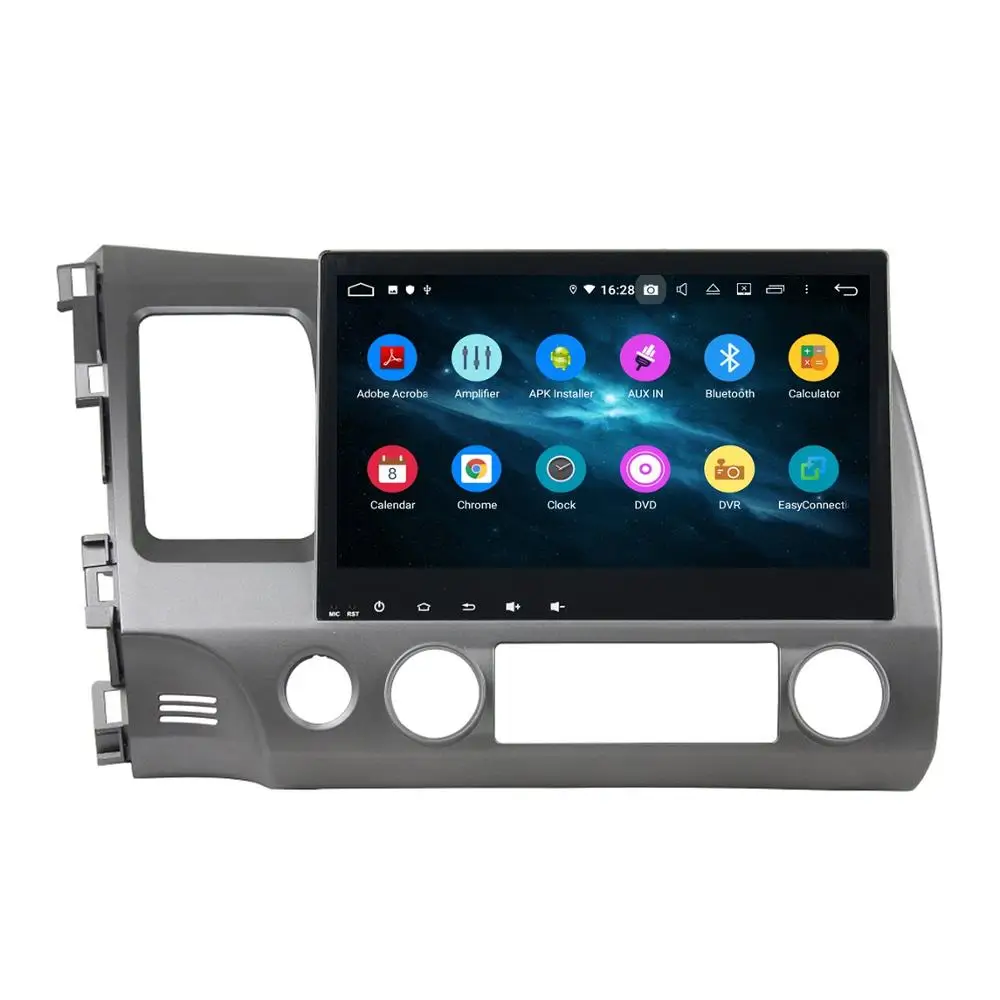 Best Android 9.0 Octa Core 10.1" Car DVD Player for Honda Civic 2006-2011 RDS Radio GPS 4GB RAM Bluetooth 4.2 WIFI USB 32GB ROM 1
