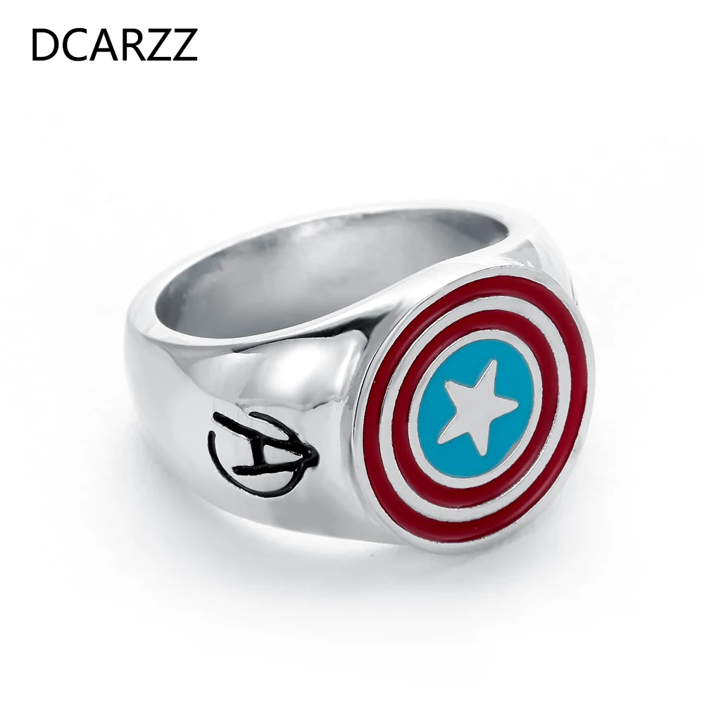 hot sale captain america shield star ring men superhero color ring red blue enamel fashion jewelry gift for men ring engagement rings aliexpress us 1 65 39 off hot sale captain america shield star ring men superhero color ring red blue enamel fashion jewelry gift for men ring engagement