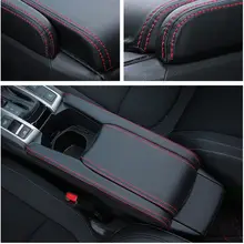 Автомобильный Стайлинг 3 шт. DIY для Honda 10th Gen Civic- черный PU кожаный центральный подлокотник-ящик Чехол