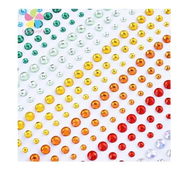 Lucia crafts  Colorful  Self Adhesive  Nail Rhinestones DIY Phone Car Decoration Stickers Scrapbooking    C0801