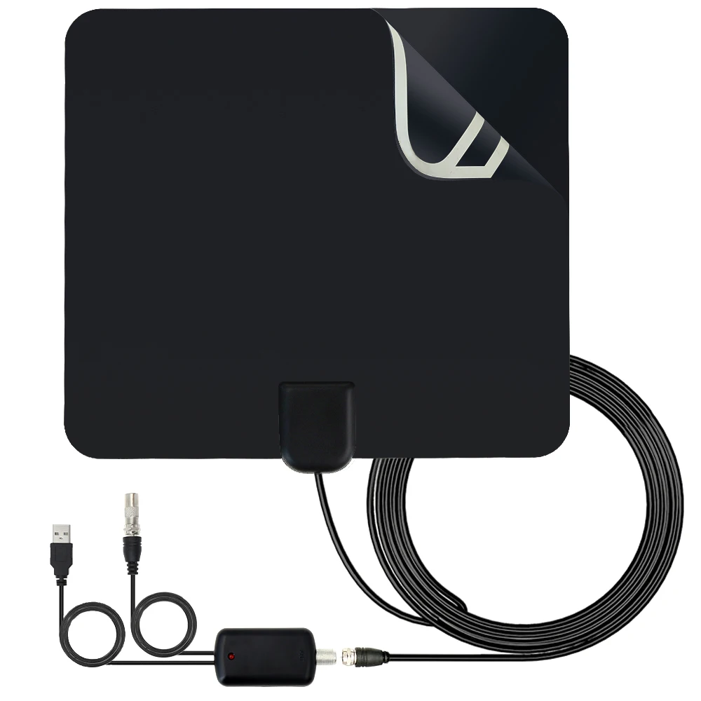 

Hot Selling Indoor TV Antenna High Gain Amplifier HDTV Digital TV Signal Reception 80 Miles Range For DVB-T DVB-T2 Sat Receiver