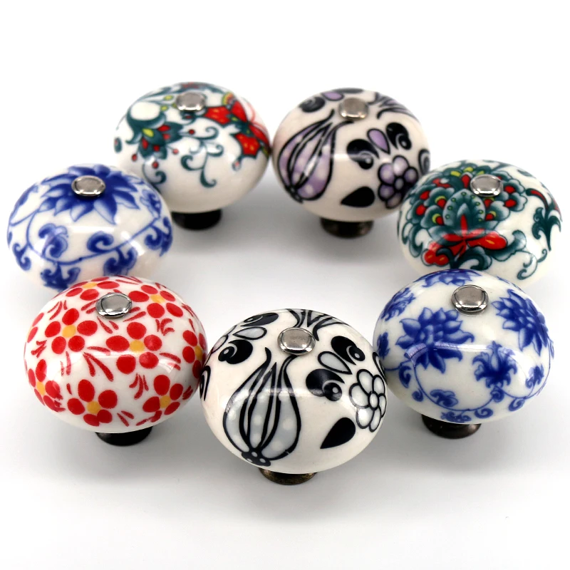 Круглые керамические ручки и для кухни спальни 8 шт. 40x35 мм|bedroom furniture knobs|furniture
