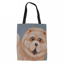 Каналы Сумки сумки Для женщин чау принт Сумки из натуральной кожи женские Симпатичные сумки для покупок большая сумка Eco для рециркуляции женщин белье пляжный пакет