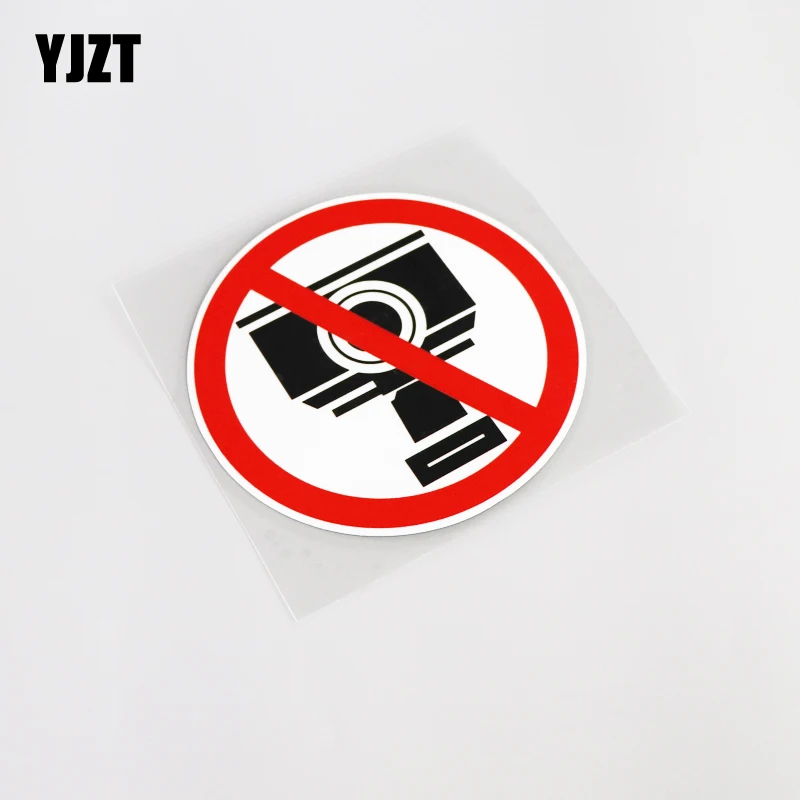 

YJZT 11.3CM*11.3CM Interesting Prohibit Taking Pictures PVC Car Sticker Motorcycle Decal Car-styling 13-0077