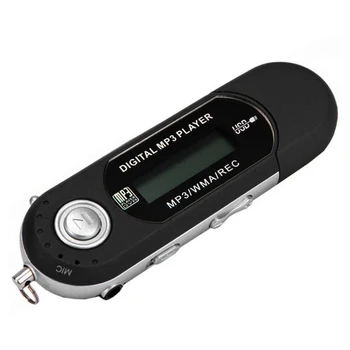 

Top Deals A screen MP3 U disk No. 7 battery card USB in-line radio cassette player black
