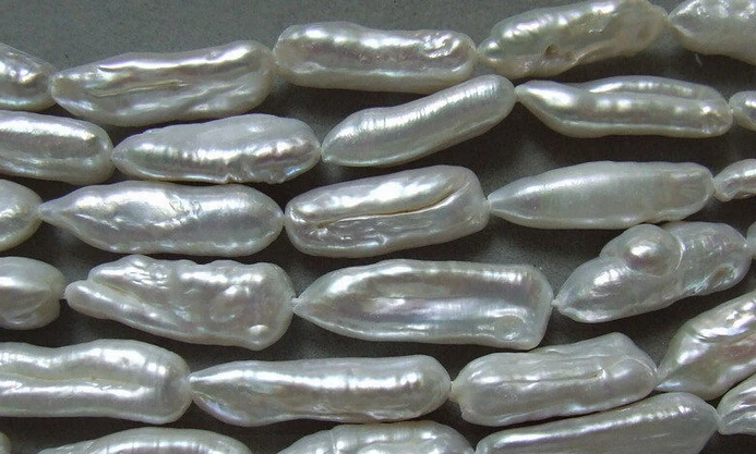 Wan 00597 7x20 7x25мм белый пресноводный жемчуг из Бива|freshwater pearl|white freshwater pearlfreshwater biwa pearls