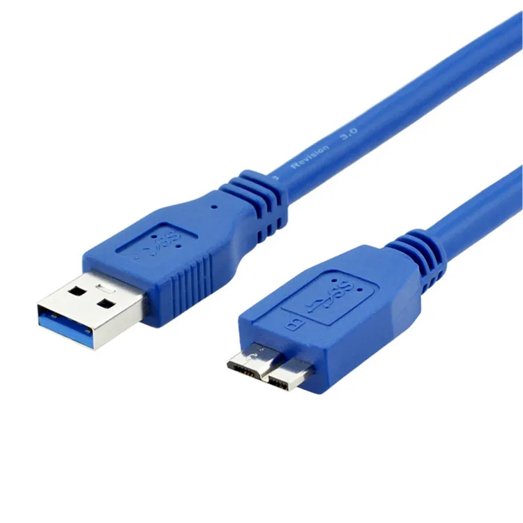 

Micro USB3.0 Micro B Male to USB3.0 Male data & chargjing hardisk cable blue color for SSD