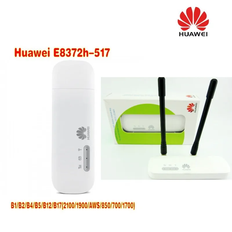 Много 2 шт. huawei E8372h-517 LTE Wi-Fi Stick плюс 2 шт. антенны