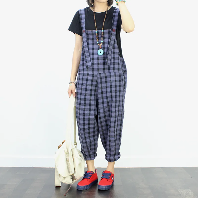 plaid jumpsuit