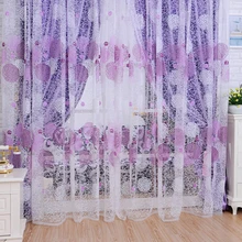 Украшения дома Листья Шаблон Окна Voile Шторы 100*200 СМ Гостиная Sheer Тюль Балдахин Занавес Жалюзи P0.11