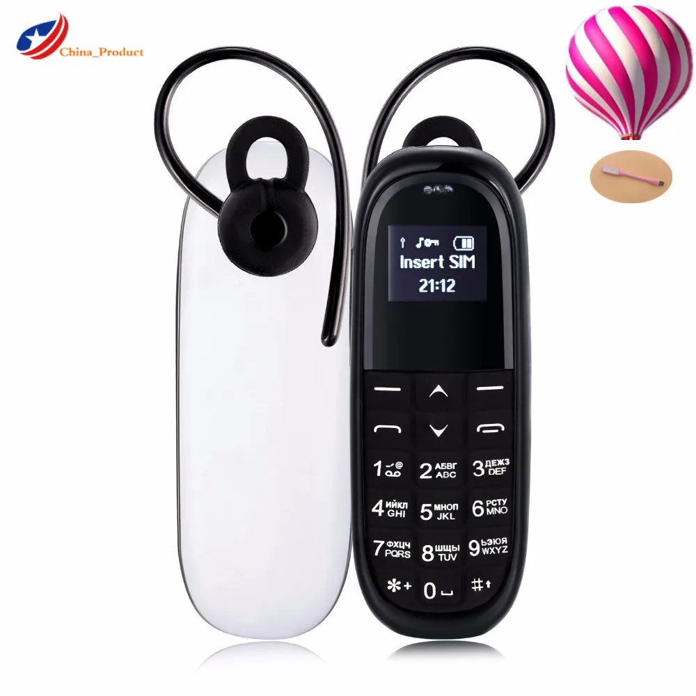 Оригинальный AEKU KK1 Bluetooth Dialer Mini Cute мобильный телефон 0 66 ''Magic Voice 330mAh 1 SIM карта
