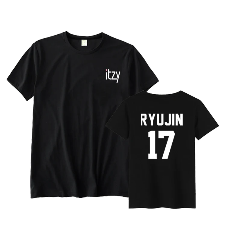 Летняя стильная футболка с круглым вырезом и надписью «kpop itzy member» и надписью «именинник»; черная футболка унисекс с короткими рукавами itzy