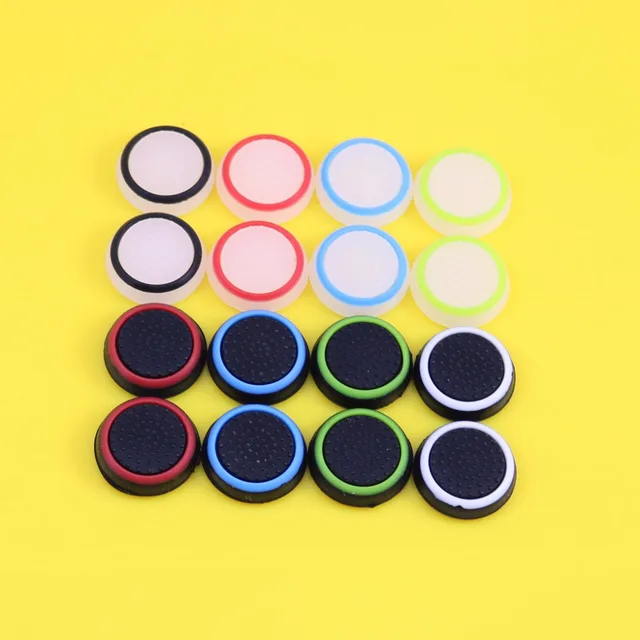 Cheap  Game Accessory Protect Cover 16pcs/8 Pairs Silicone Thumb Stick Grip Caps for PS4/ Xbox 360/ PS3 /Xbox one Game Controllers