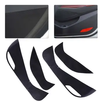 

DWCX 4Pcs Car Black Carbon Fiber Inner Door Protective Sticker Anti Kick Film Decal fit for Hyundai Tucson (TL) 2015 2016 2017