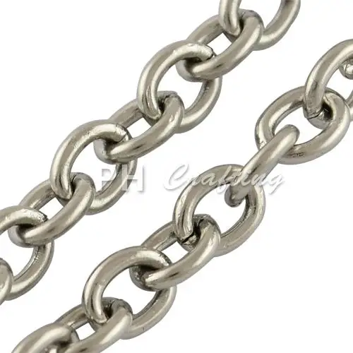304 Stainless Steel Cross Chains, Rolo Chains, 304 Stainless Steel