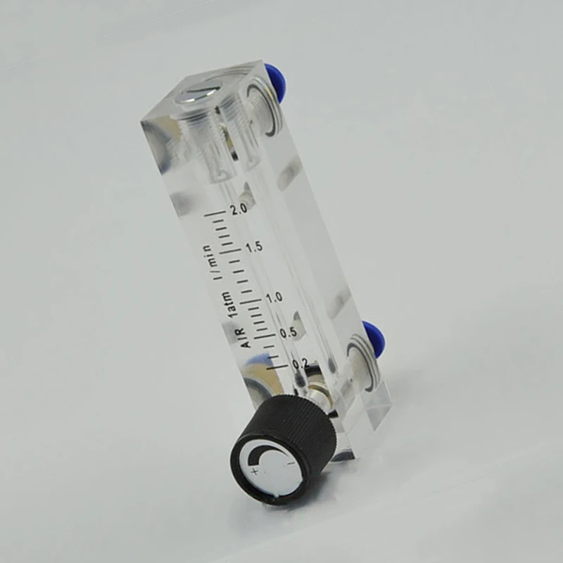 0,25-2,5 л/мин панель ПММА тип газа Поплавковый расходомер воздуха ротаметр расходомер с регулируемым клапаном подходит 6 мм OD шланг трубки