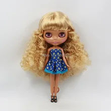 Фабрика blyth кукла темная кожа нормальное тело 280BL0538 золотые вьющиеся волосы игрушка подарок