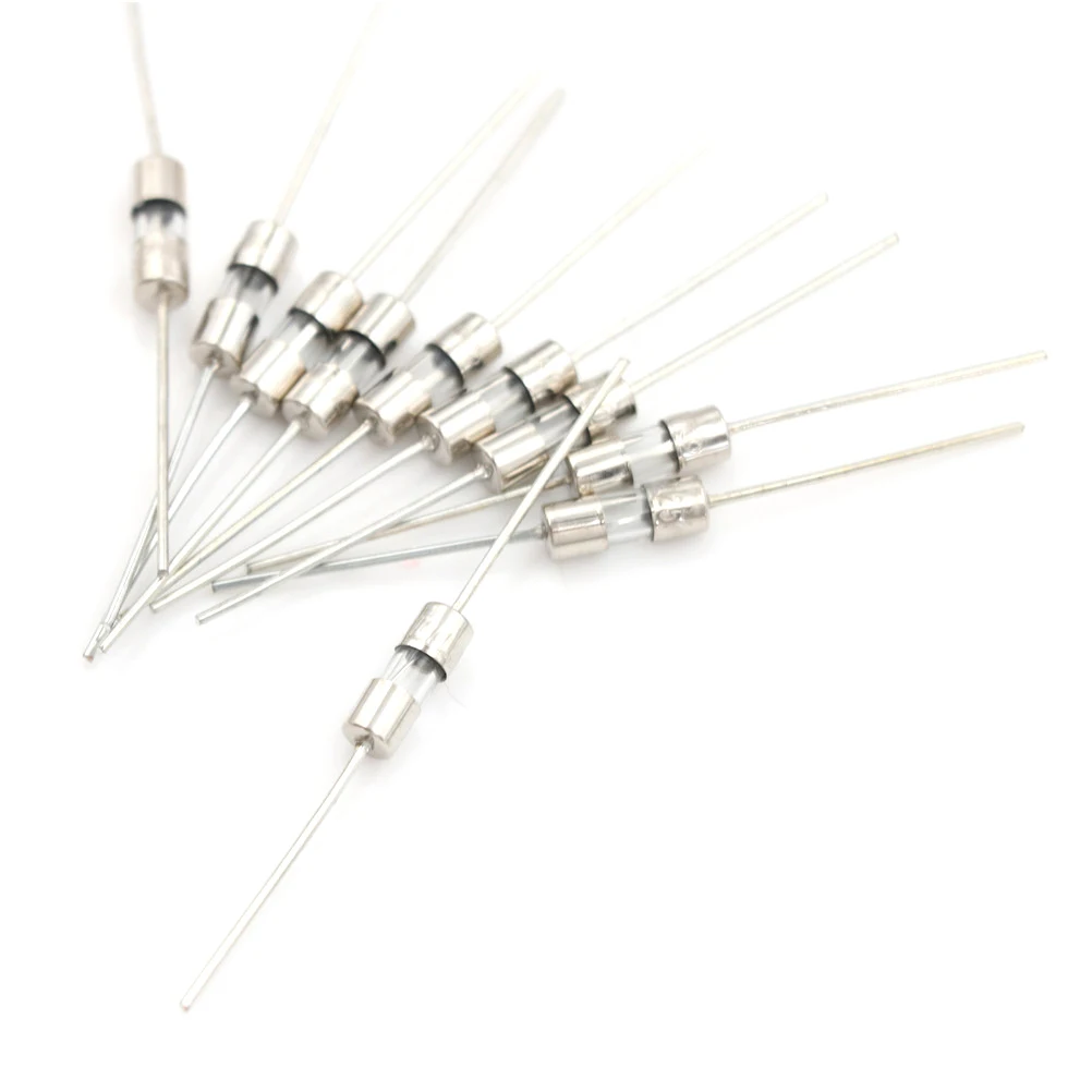 

10Pcs/lot 3.0 x 10mm 250V Double iron cap Axial Slow Glass fuse with lead wire Mix Set 0.5A,1A,1.5A,2A,3A,4A,5A,10A