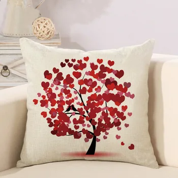 

Cushion Cover Life Tree Digital Print Linen Cushion Cover Tree of life paint Home Hotel Bar Deco Pillow Cover Hot Sale