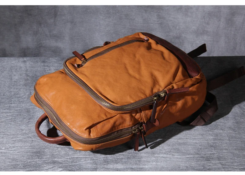 AETOO, новинка, Повседневная Ретро сумка на плечо из воловьей кожи ручной работы, мужской и женский рюкзак для путешествий