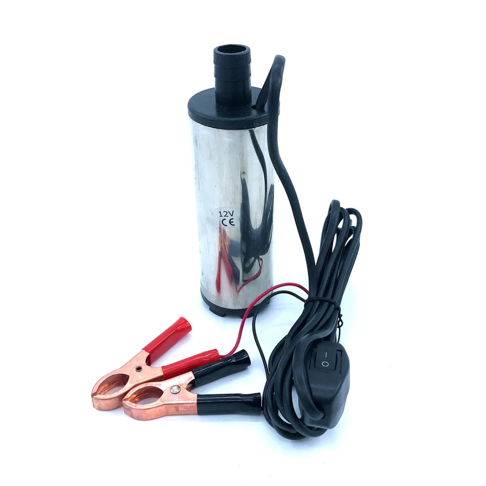 Min 60w Carro de Acampamento Portátil com Interruptor Diâmetro da Bomba de Óleo de Água de Combustível Diesel Submersível 51 mm de Aço Inoxidável dc 12v 24v 30l