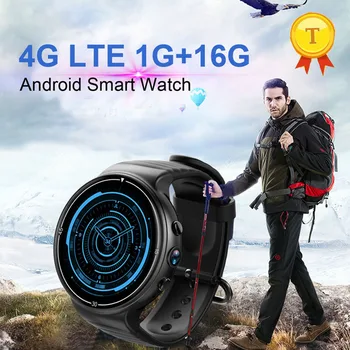 

New Smart Watch Wristwatch Android 7.0 LTE 4G Bluetooth Smartwatch Heart Rate Monitoring1GB+16GB Memory with Camera GPS WIFI