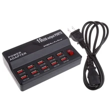 10 usb портов мобильный телефон планшет Смарт Быстрое настольное зарядное устройство телефон часы камера зарядное устройство с адаптером станция